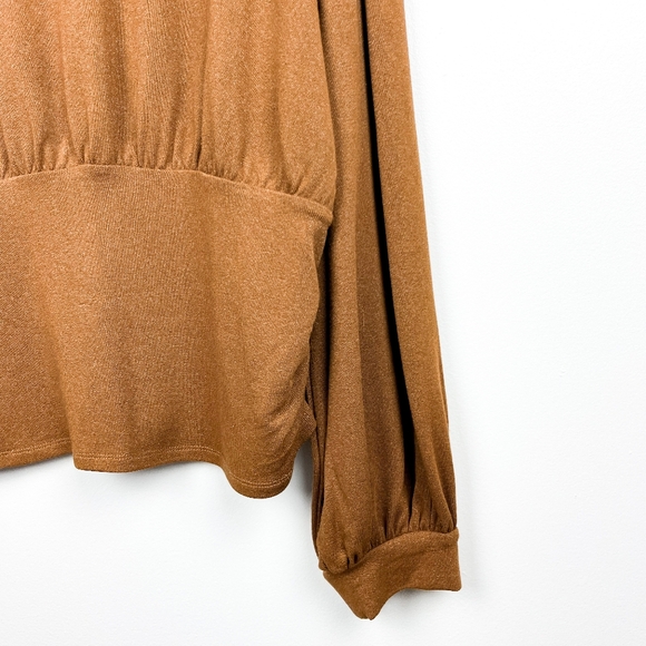 Cleo Sparkly Brown Long Sleeve Ladies Top - Picture 5 of 10